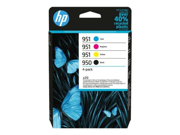 6ZC65AE HP 950/951 - confezione da 4 - nero, giallo, ciano, magenta - originale - cartuccia d'i...