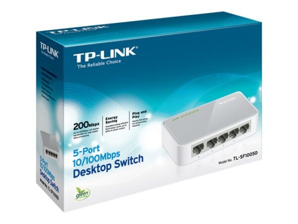 TL-SF1005D TP-Link TL-SF1005D 5-Port 10/100Mbps Desktop Switch - switch - 5 porte - immagine 3