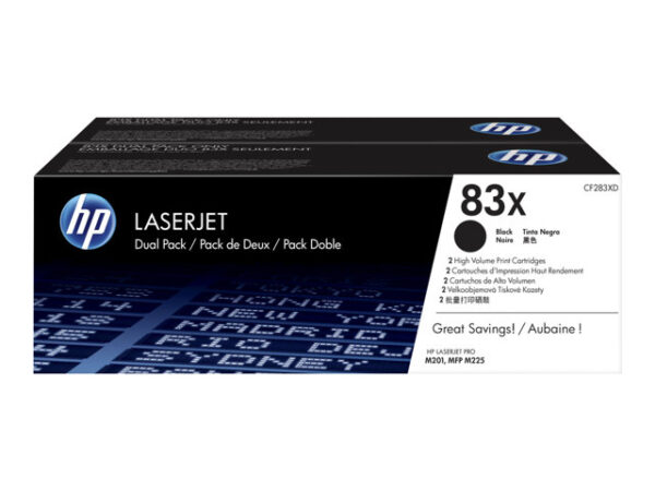 CF283XD HP 83X - confezione da 2 - Alta resa - nero - originale - LaserJet - cartuccia toner (C... - immagine 3