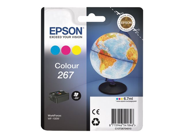 C13T26704010 Epson 267 - giallo, ciano, magenta - originale - cartuccia d'inchiostro - immagine 3