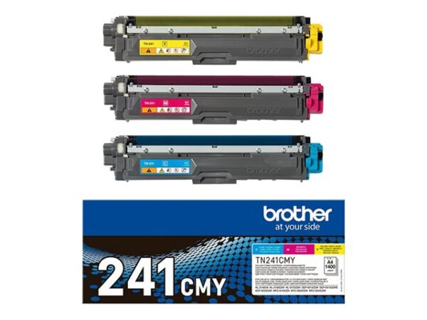 TN241CMY Brother TN241CMY - confezione da 3 - giallo, ciano, magenta - originale - cartuccia to... - immagine 2