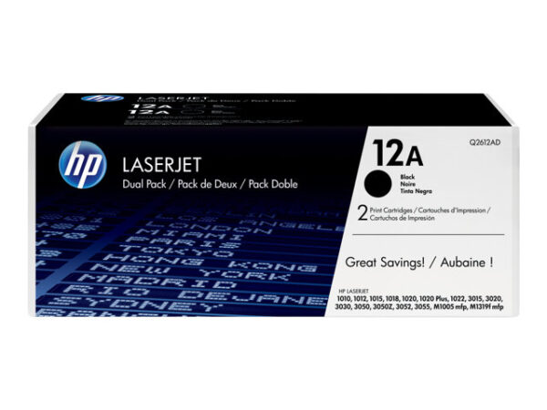 Q2612AD HP 12A - confezione da 2 - nero - originale - LaserJet - cartuccia toner (Q2612AD) - immagine 4