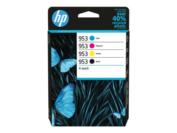 6ZC69AE HP 953 - confezione da 4 - nero, giallo, ciano, magenta - originale - cartuccia d'inchi...