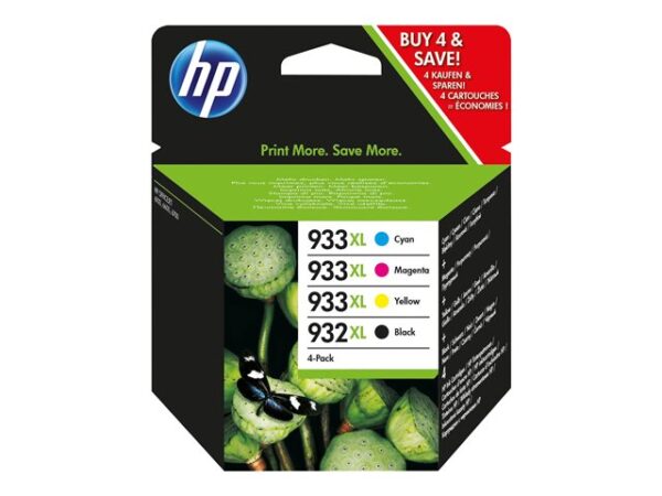 6ZC71AE HP 932/933 Combo Pack - confezione da 4 - nero, giallo, ciano, magenta - originale - ca... - immagine 2