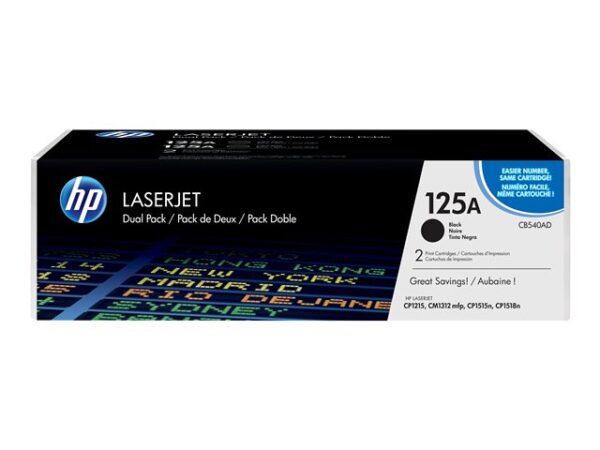 CB540AD HP 125A - confezione da 2 - nero - originale - LaserJet - cartuccia toner (CB540AD) - immagine 4