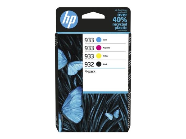 6ZC71AE HP 932/933 Combo Pack - confezione da 4 - nero, giallo, ciano, magenta - originale - ca...