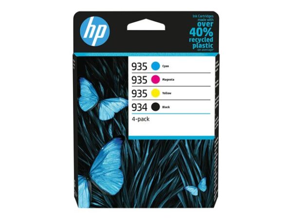 6ZC72AE HP 934/935 - confezione da 4 - nero, giallo, ciano, magenta - originale - cartuccia d'i...